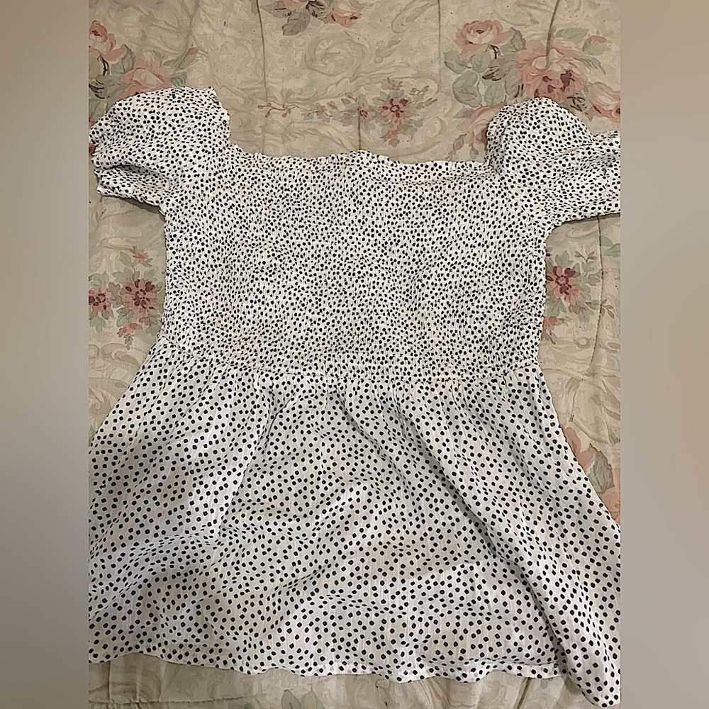White/navy spots trim Ruffle by Old Navy